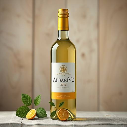 Botella de vino blanco Albari&radic;&plusmn;o